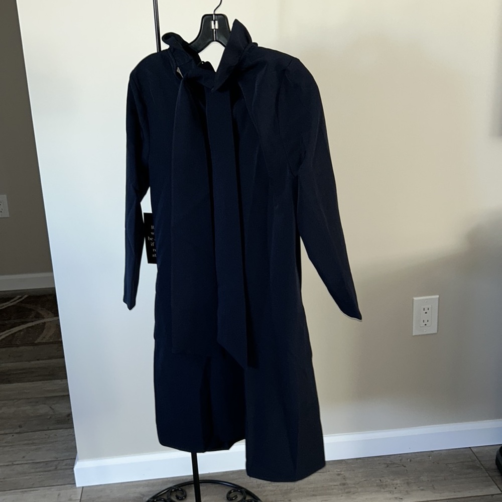 Tuckernuck Navy Ruffle-Neck Mini Dress - Picture 7 of 7